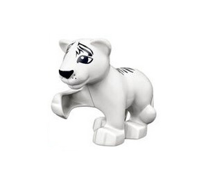 Duplo Bianco Tigre Cub con Rialzato Paw (11924 / 84646)