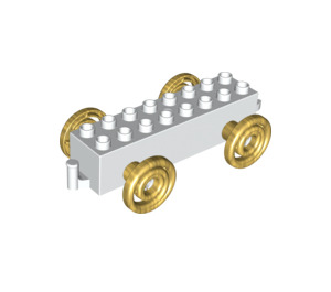 Duplo Blanc Wagon 2 x 8 x 1 1/2 Spirale Wh.Ø37 (99430)