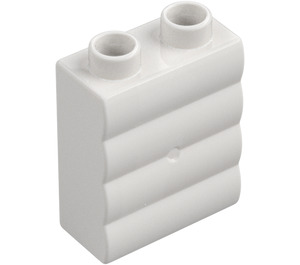 Duplo Blanco pared 1 x 2 x 2 Plank Patrón (18783)