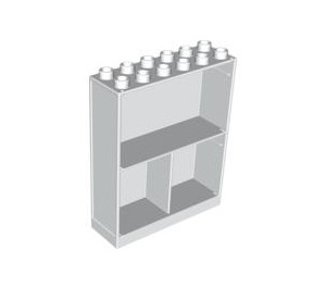 Duplo Valkoinen Seinä 2 x 6 x 6 Shelf (6461)