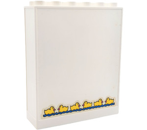 Duplo White Wall 2 x 6 x 6 Shelf with ducks on water Sticker (6461)