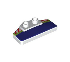 Duplo White Wing 2 x 4 x 0.5 with Buzz Lightyear decoration (89398 / 89942)