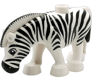 Duplo blanc Zebra avec Côtelé Mane (54531)