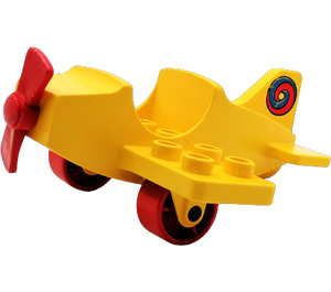 Duplo Gelb Flugzeug mit Rot Propeller