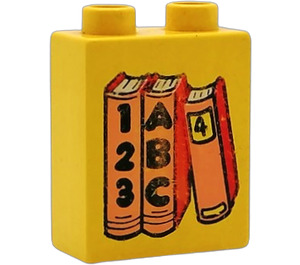 Duplo Amarillo Ladrillo 1 x 2 x 2 con Books sin tubo inferior (4066)