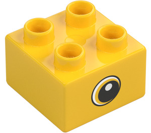 Duplo Giallo Mattoncino 2 x 2 con Occhio looking Sinistra (37396 / 37397)