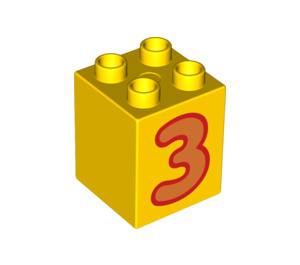 Duplo Yellow Brick 2 x 2 x 2 with 3 (13165 / 31110)