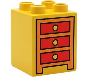 Duplo Yellow Brick 2 x 2 x 2 with Cabinet (31110)