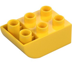 Duplo Yellow Brick 2 x 3 with Inverted Slope Curve (98252)