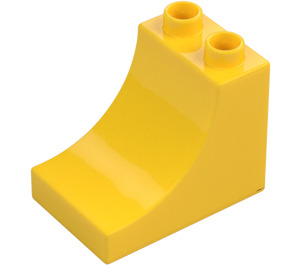 Duplo Gelb Stein 2 x 3 x 2 mit Gebogen Rampe (2301)