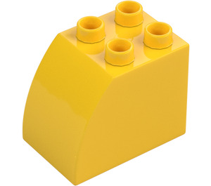 Duplo Gelb Stein 2 x 3 x 2 mit Gebogen Seite (11344)