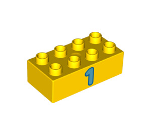 Duplo Yellow Brick 2 x 4 with 1 (3011 / 25327)