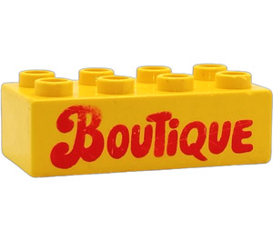 Duplo Yellow Brick 2 x 4 with Boutique (3011)