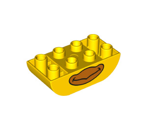 Duplo Yellow Brick 2 x 4 with Curved Bottom with Beak  (36469 / 98224)