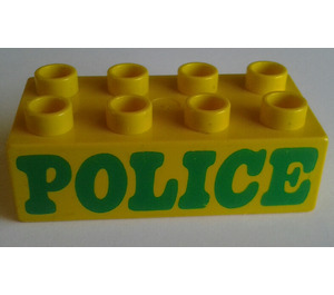 Duplo Yellow Brick 2 x 4 with Police (3011 / 31459)