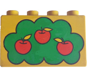 Duplo Yellow Brick 2 x 4 x 2 with Apple Tree (31111)