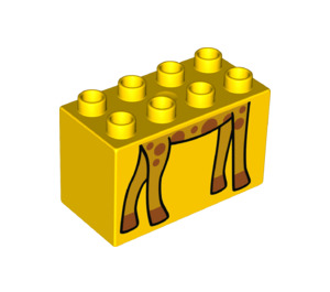 Duplo Yellow Brick 2 x 4 x 2 with Giraffe Legs and Lower Body (31111 / 43533)
