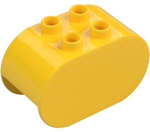 Duplo Yellow Brick 2 x 4 x 2 with Rounded Ends (6448)