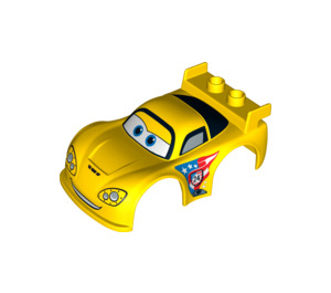 Duplo Jaune Voiture Haut - Jeff Gorvette (10245 / 12153)