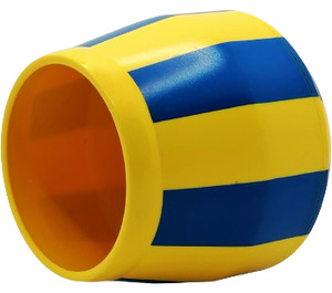 Duplo Yellow Cement Mixer Barrel with Blue Stripes (58629)