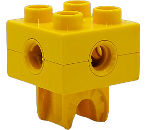 Duplo Yellow Clutch Brick with Thread (74957 / 87249)