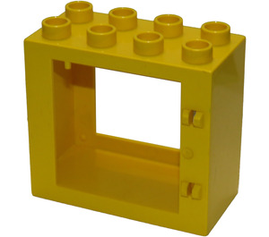 Duplo Yellow Door Frame 2 x 4 x 3 Old (with Flat Rim)