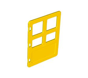 Duplo Yellow Door with Different Sized Panes (2205)