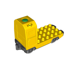 Duplo Yellow Locomotive Base Engine 4 x 8 x 5 (54741 / 99844)