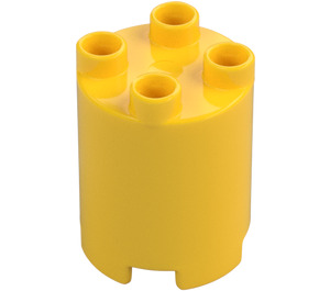 Duplo Yellow Round Brick 2 x 2 x 2 (98225)