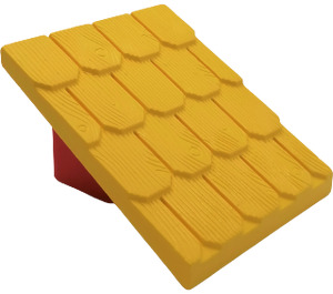 Duplo Gul Shingled Tak med Röd Bas 2 x 4 x 2 (4860 / 73566)