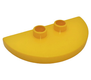 Duplo Yellow Tile 2 x 4 x 1/3 Half Round with Two Studs (3808)