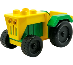 Duplo Žlutá Traktor s Zelená Mudguards