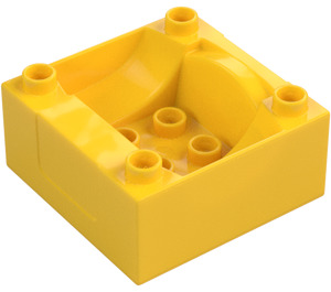 Duplo Yellow Train Compartment 4 x 4 x 1.5 with Seat (51547 / 98456)