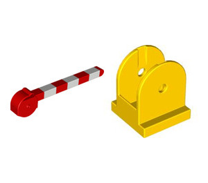 Duplo Yellow Train Level Crossing Gate Base Assembly
