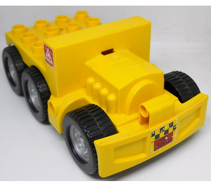 Duplo Yellow Truck Bottom 5 x 9 with front, rear and side Sticker (47424)
