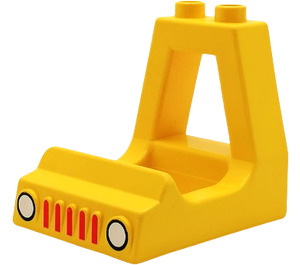 Duplo Yellow truck cab with headlight pattern