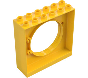 Duplo Gelb Mauer 2 x 6 x 5 mit Loch (31191)