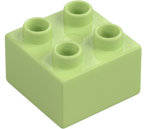 Duplo Keltavihreä Palikka 2 x 2 (3437 / 89461)