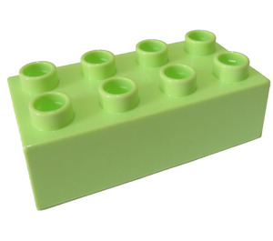 Duplo Yellowish Green Brick 2 x 4 (3011 / 31459)