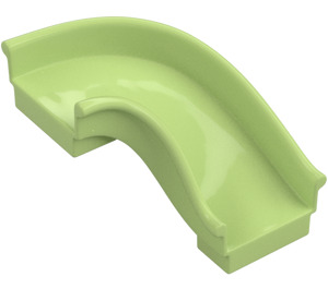 Duplo Yellowish Green Right Slide 4 x 4 x 3 (35088)