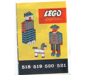 LEGO 1 x 1 and 1 x 2 Plates (cardboard box version) Set 521-1 Instructions