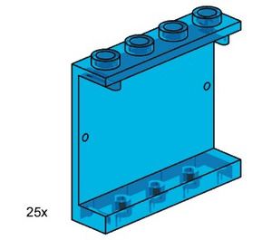 LEGO 1x3x4 mur Element Transparent Bleu 3447