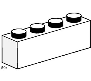 LEGO 1x4 White Bricks 3470