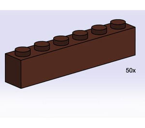 LEGO 1x6 Brown Bricks 3752
