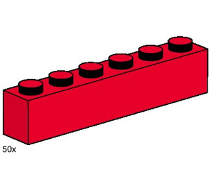 LEGO 1x6 rouge Bricks 3477