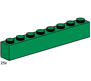 LEGO 1x8 Dark Green Bricks 3481