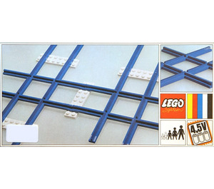 LEGO 2 Cross Rails, 8 Straight Tracks, 4 Base Plates Set 155