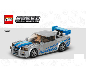LEGO 2 Fast 2 Furious Nissan Skyline GT-R (R34) Set 76917 Instructions