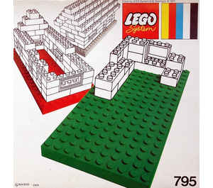 LEGO 2 Large Baseplates, Red/Blue 795