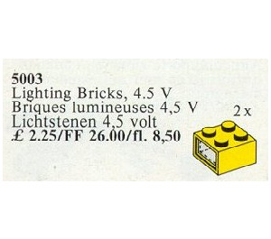 LEGO 2 Lighting Bricks 4.5V Set 5003